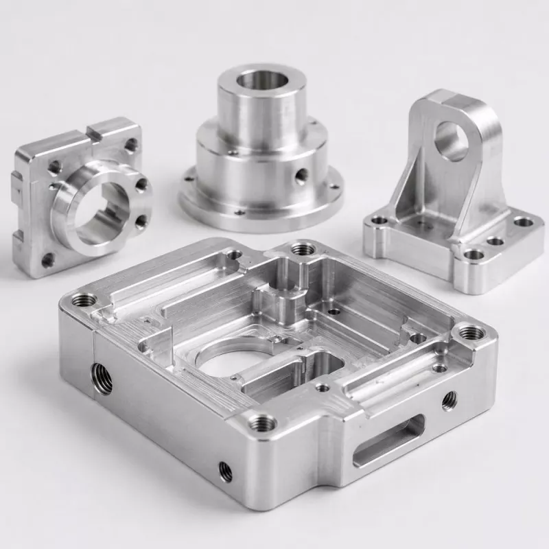 Componente in alluminio lavorato a CNC